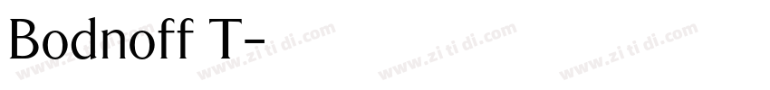Bodnoff T字体转换